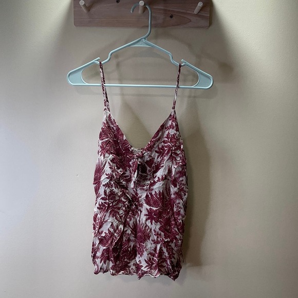 Chaser NWT floral tank w tie front size large - Picture 1 of 3